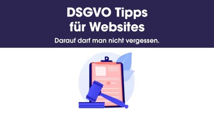 DSGVO Tipps für Ihre Website
