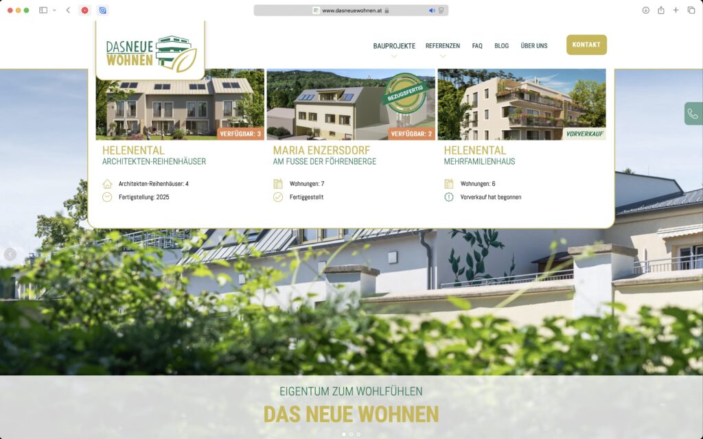 Das Neue Wohnen Website